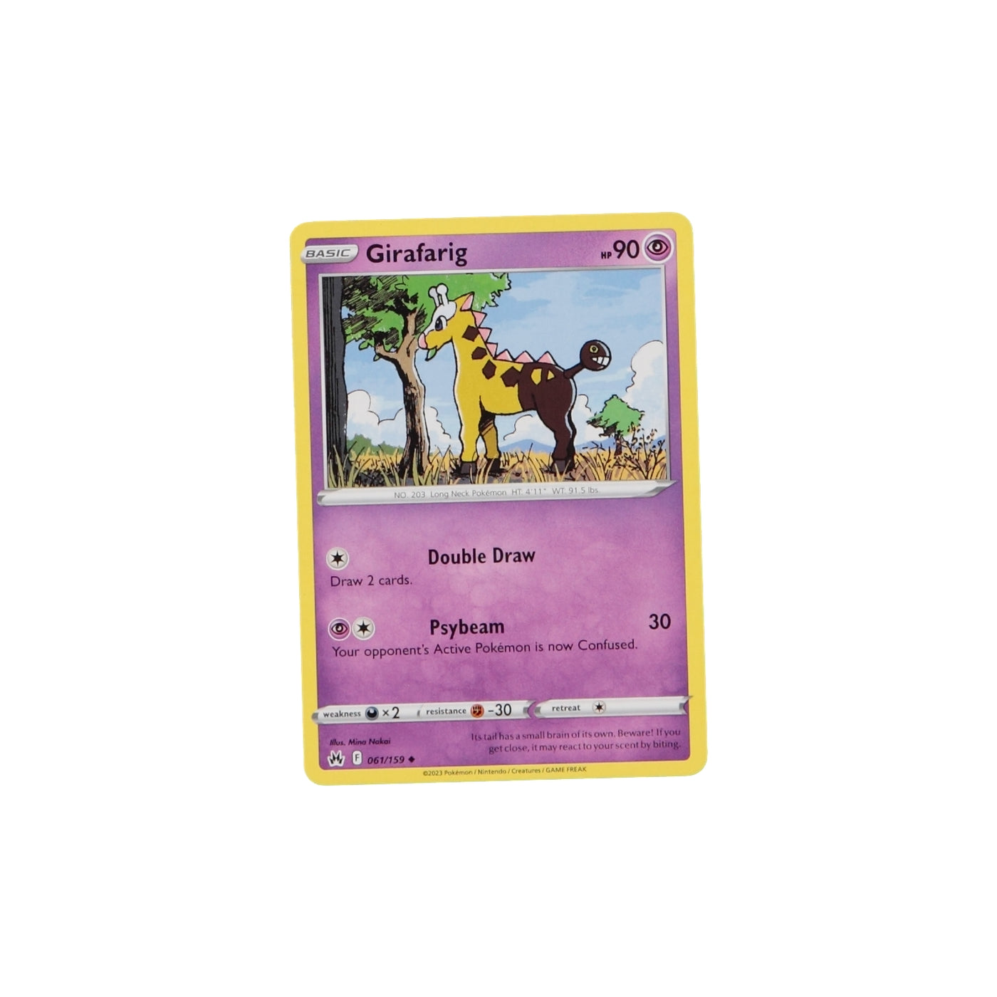 Pokemon TCG Crown Zenith 061/159 Girafarig Card - stylecreep.com