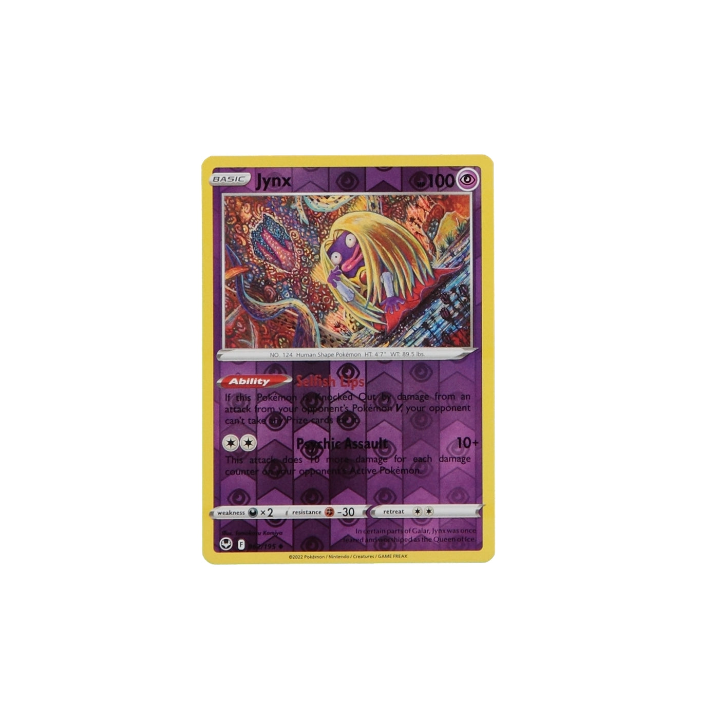 Pokemon TCG Silver Tempest 062/195 Jynx Rev Holo Card - stylecreep.com
