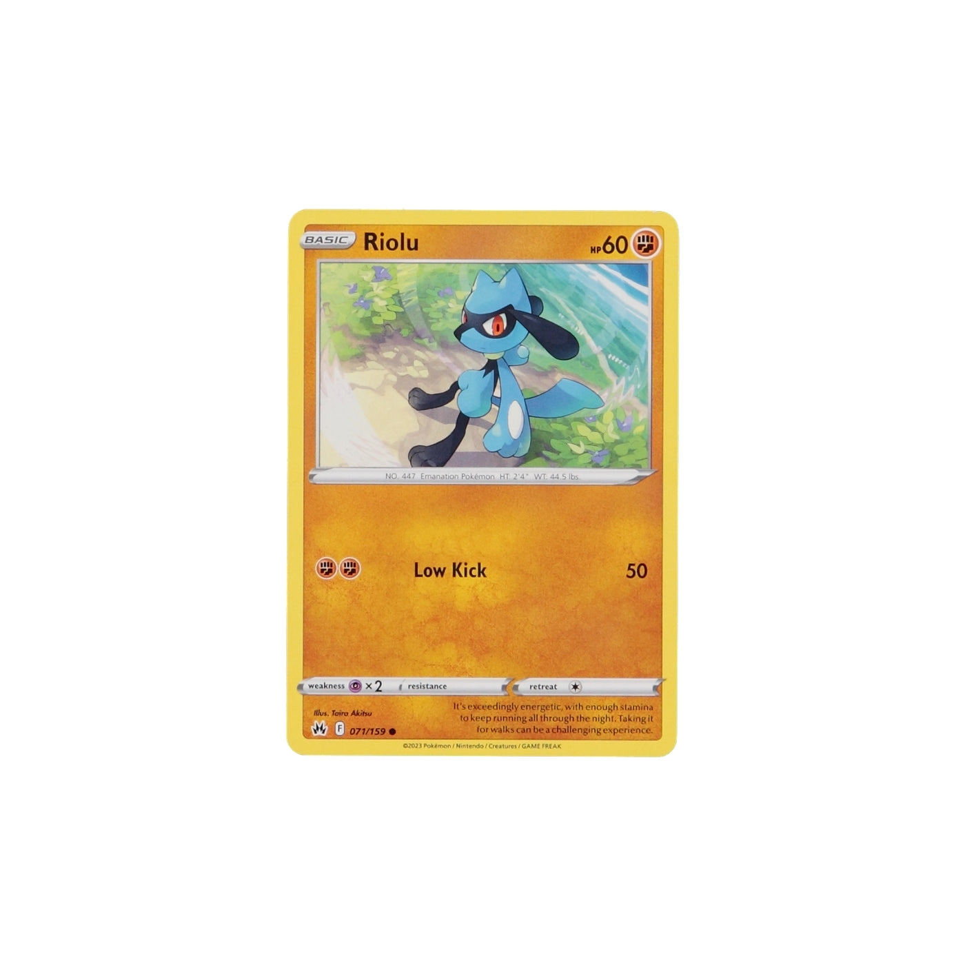 Pokemon TCG Crown Zenith 071/159 Riolu Card