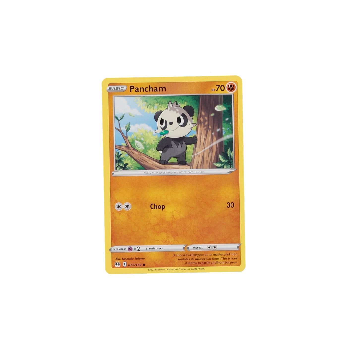 Pokemon TCG Crown Zenith 072/159 Pancham Card - stylecreep.com