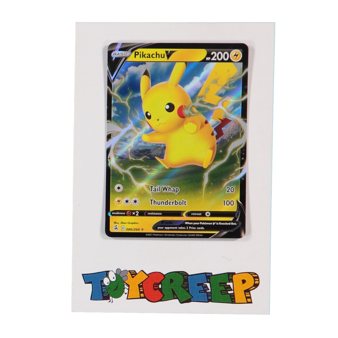 Pokemon TCG Fusion Strike 086/264 Pikachu V Card