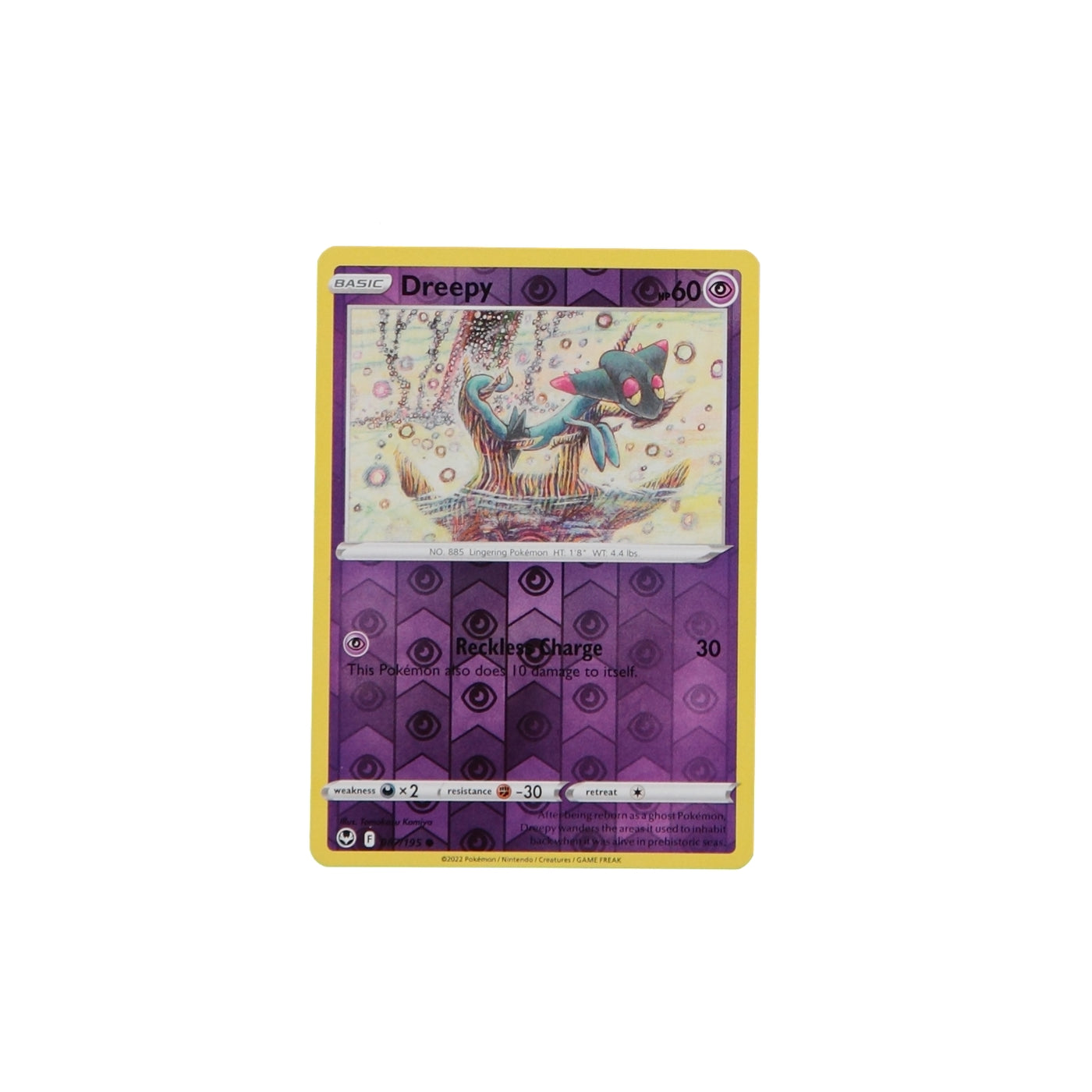 Pokemon TCG Silver Tempest 087/195 Dreepy Rev Holo Card - stylecreep.com