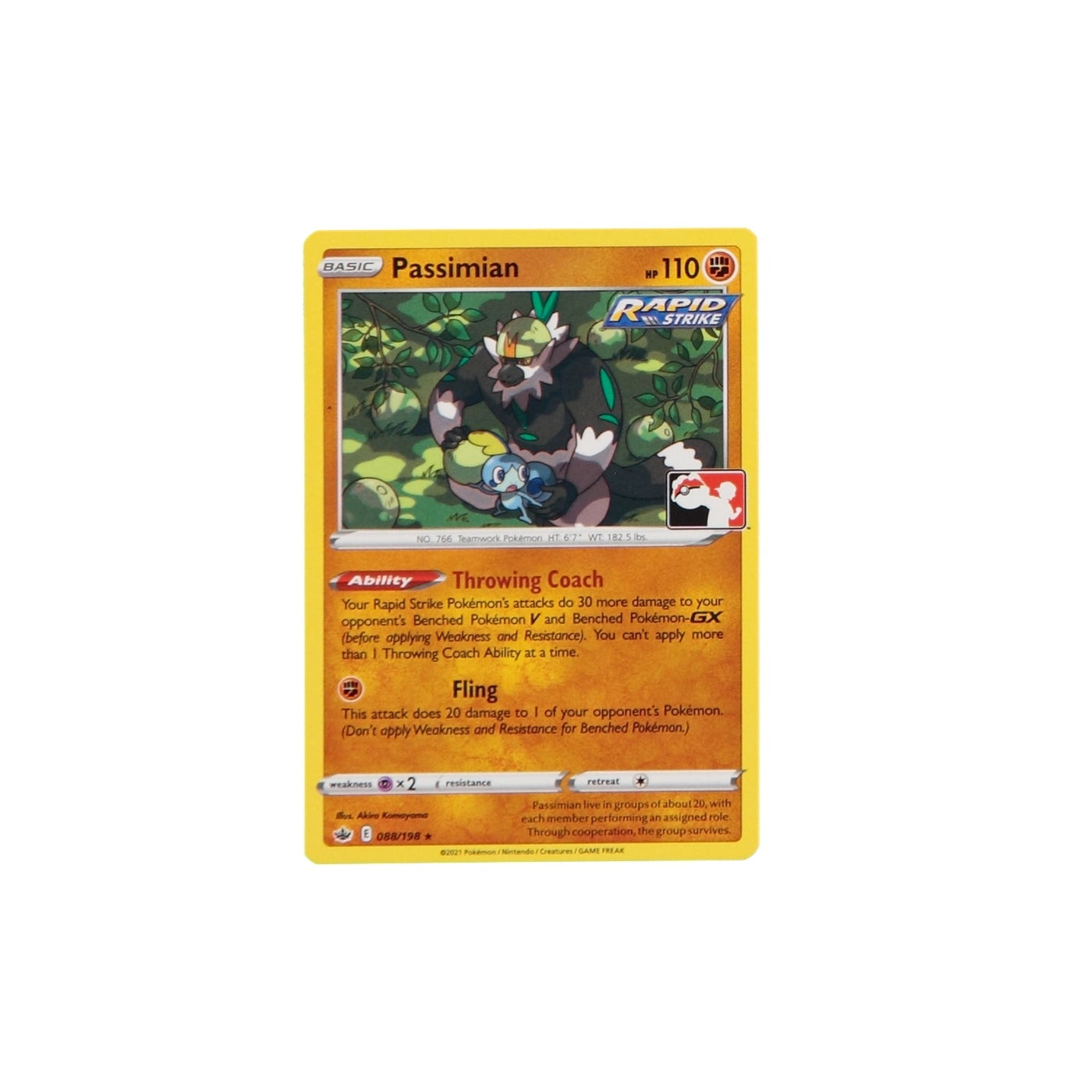 Pokemon TCG Prize Pack Card 088/198 Passimian - stylecreep.com