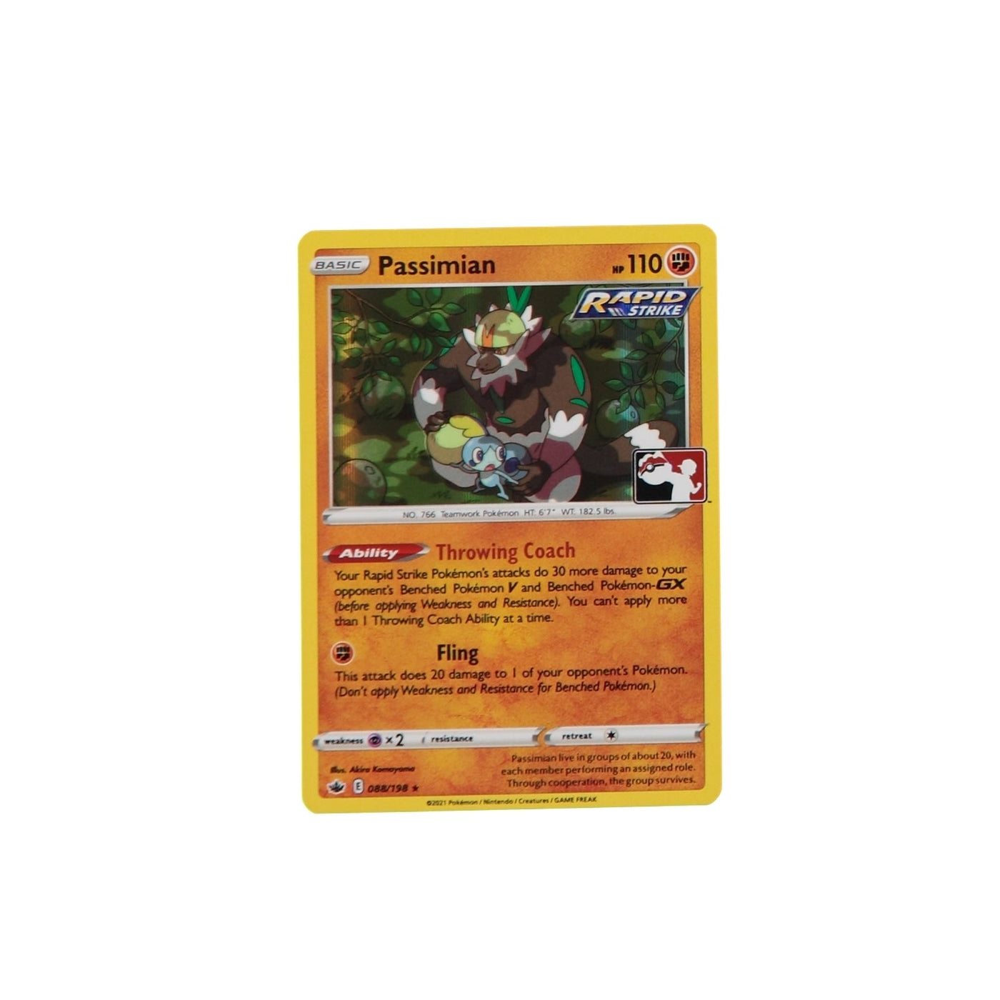 Pokemon TCG Prize Pack Card 088/198H Passimian Holo - stylecreep.com