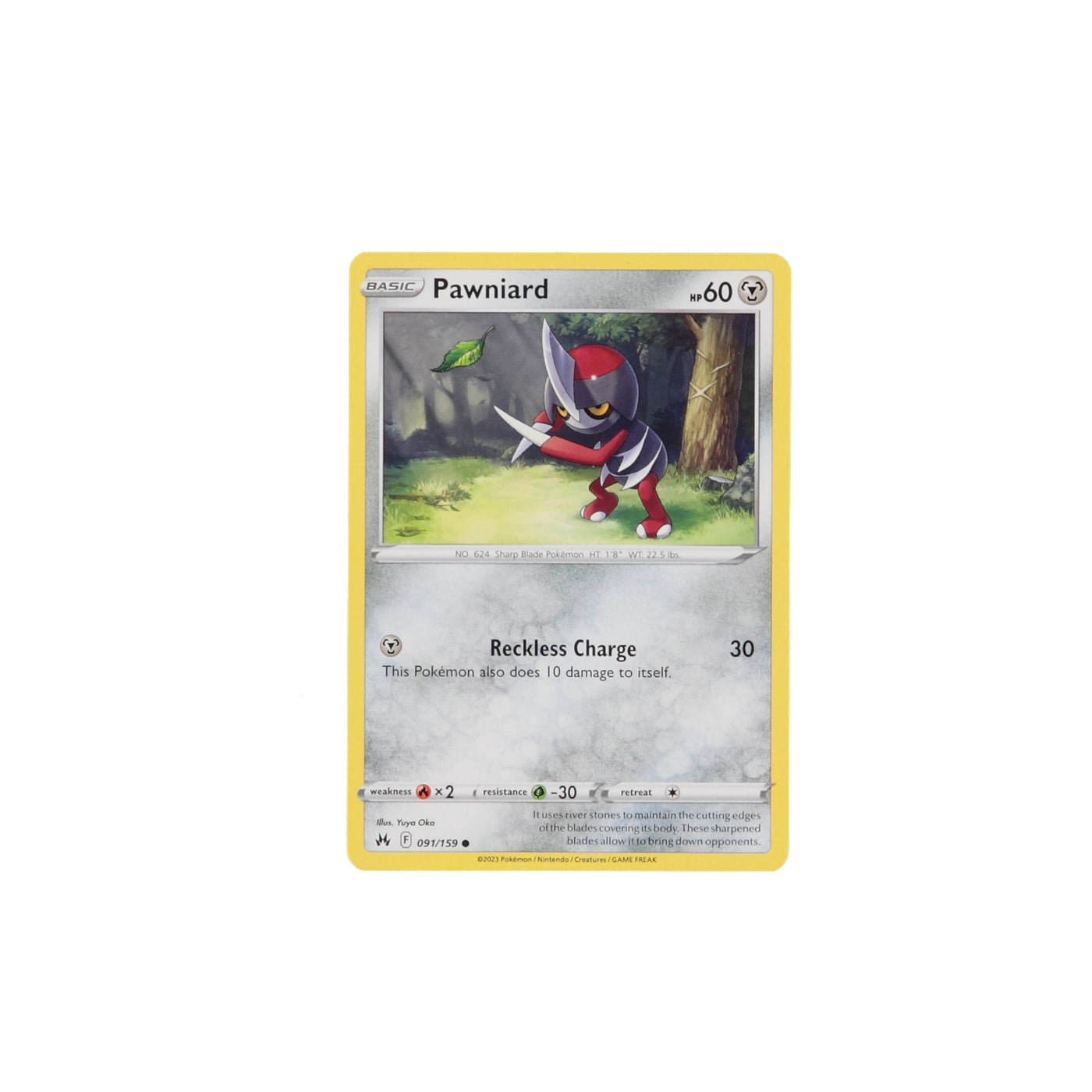 Pokemon TCG Crown Zenith 091/159 Pawniard Card - stylecreep.com
