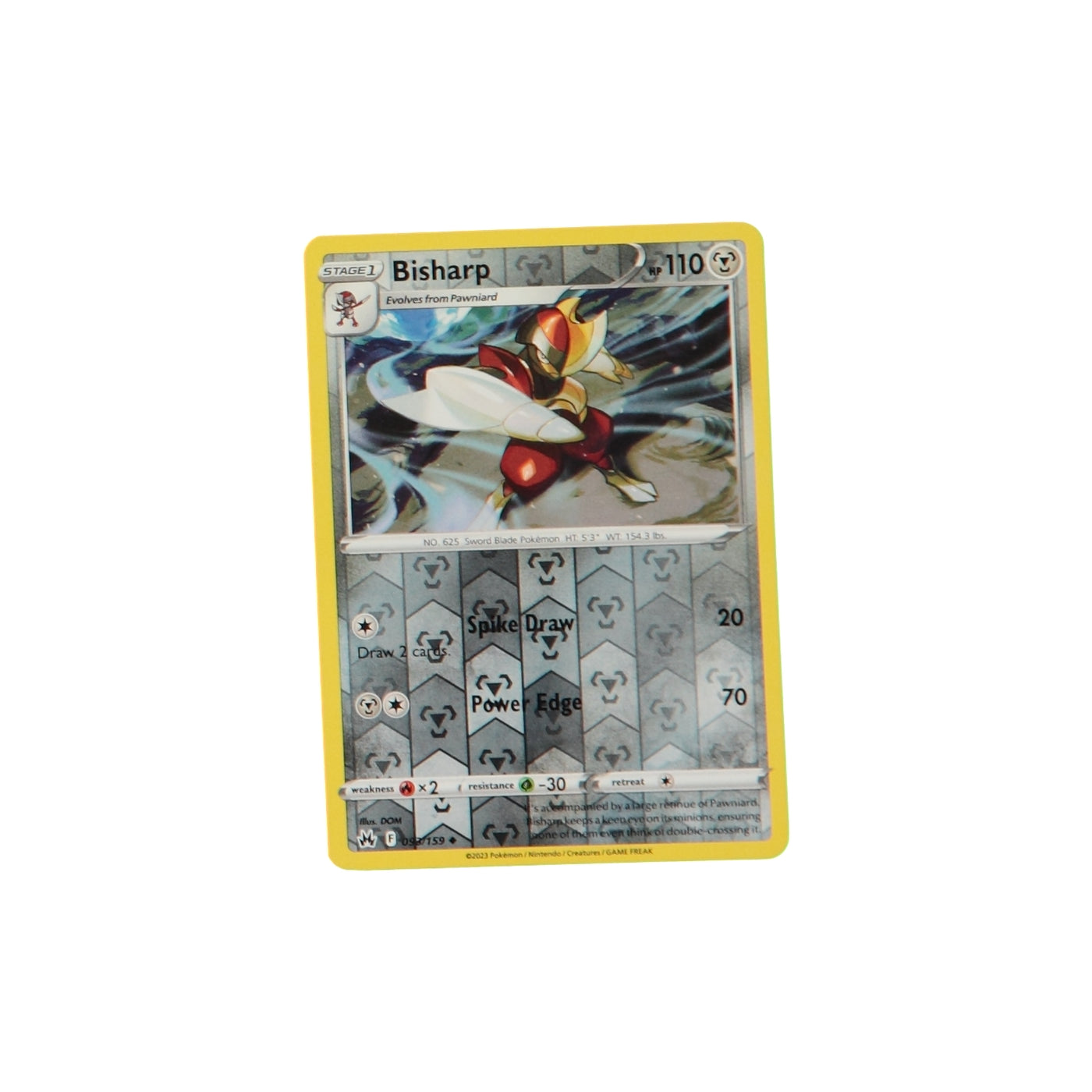 Pokemon TCG Crown Zenith 093/159 Bisharp Rev Holo Card - stylecreep.com