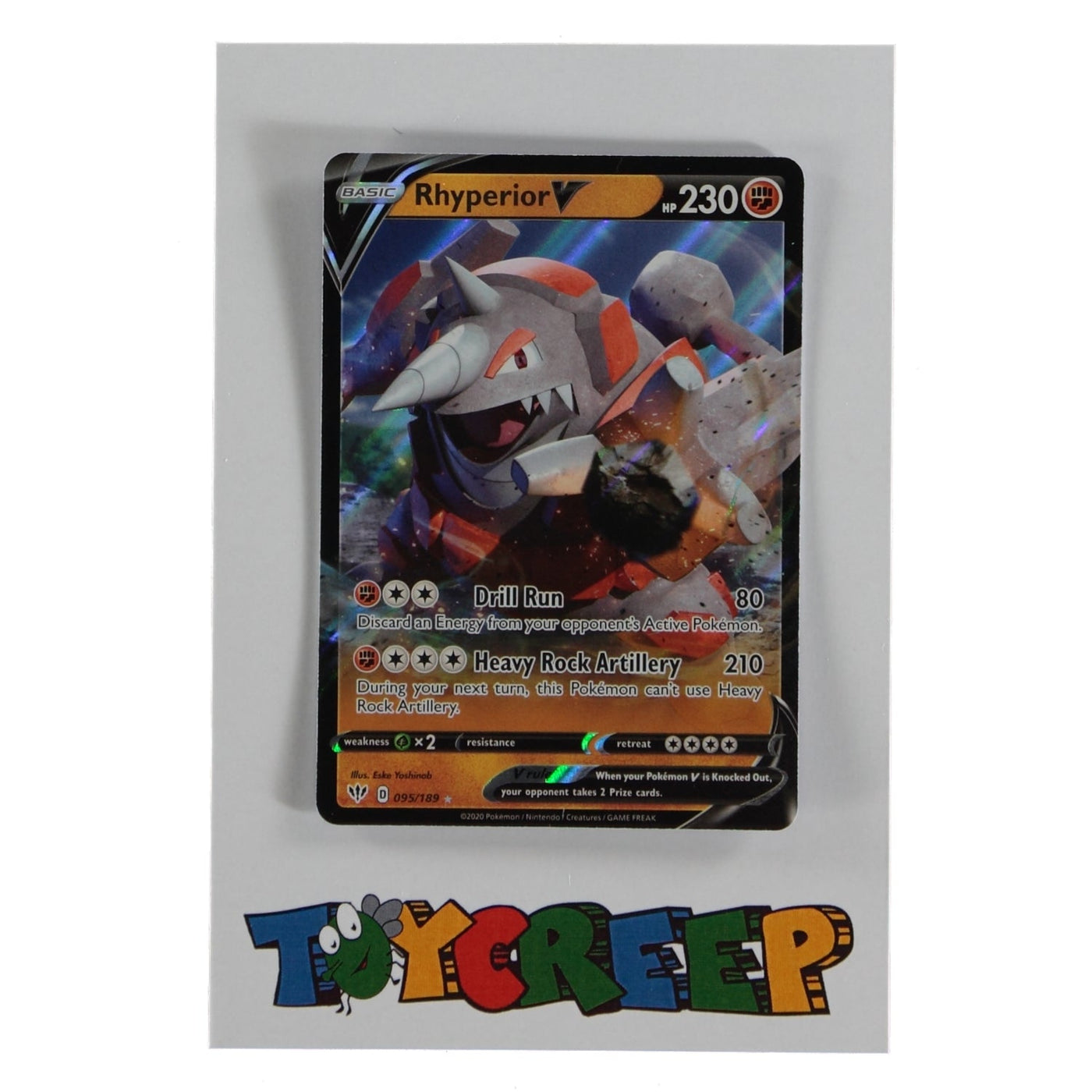 Pokemon TCG Darkness Ablaze 095/189 Rhyperior V Card - stylecreep.com