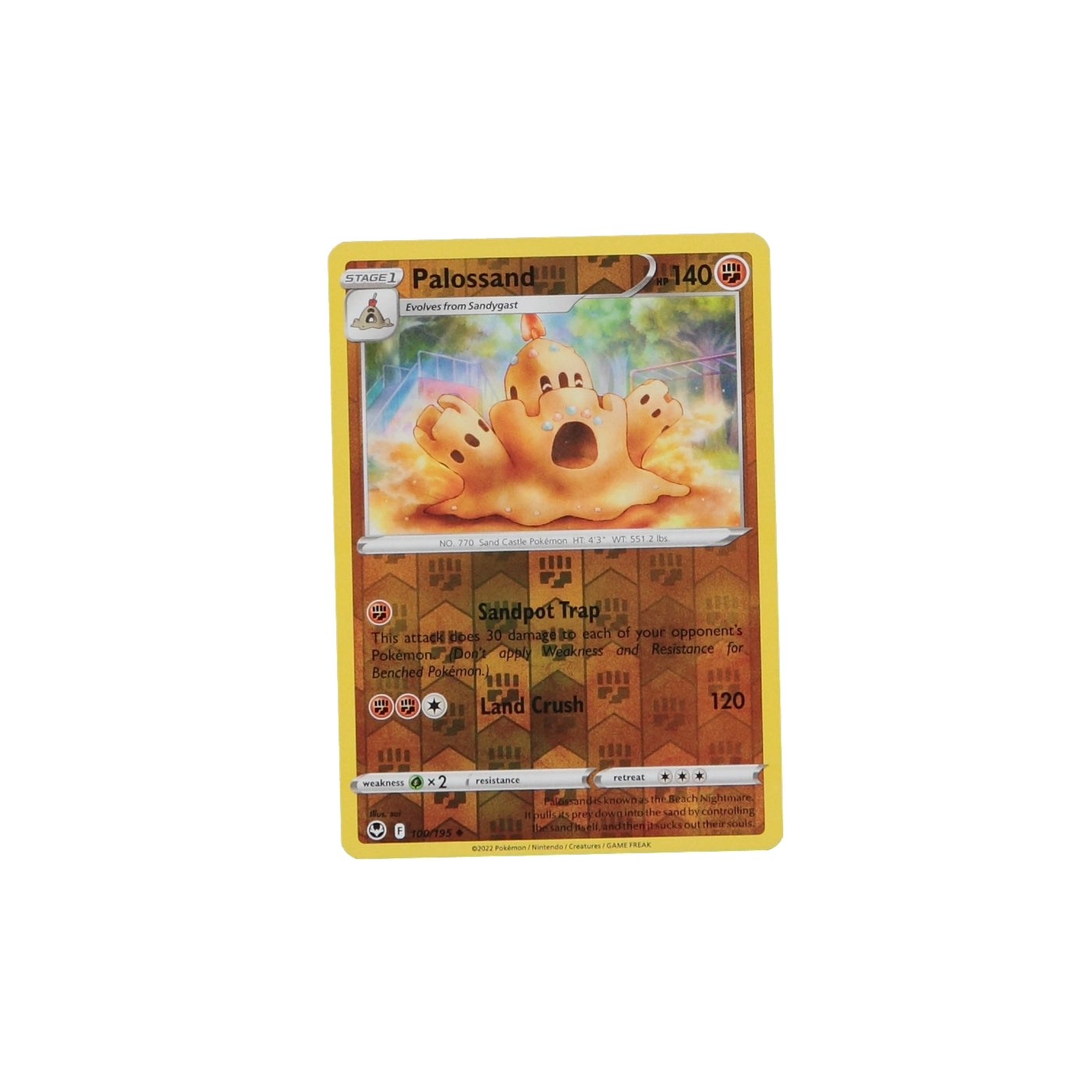 Pokemon TCG Silver Tempest 100/195 Palossand Rev Holo Card - stylecreep.com