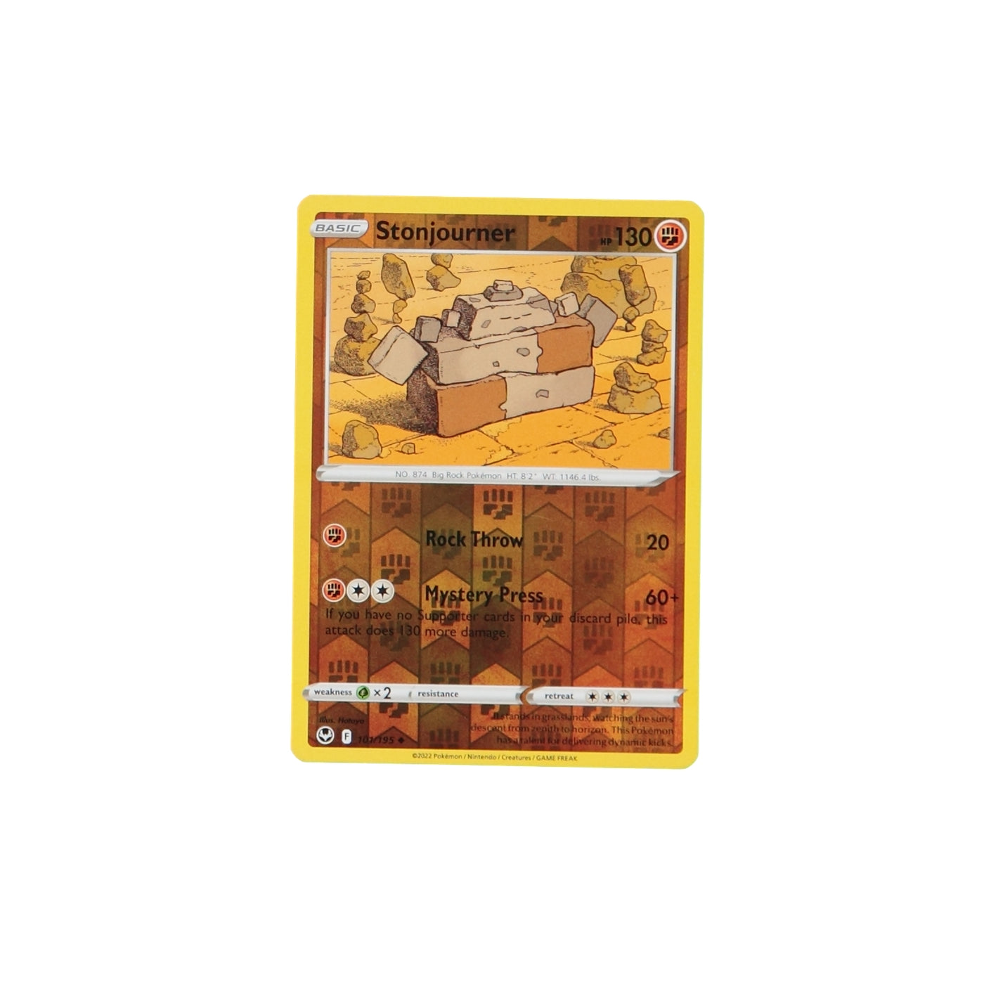 Pokemon TCG Silver Tempest 101/195 Stonjourner Rev Holo Card - stylecreep.com
