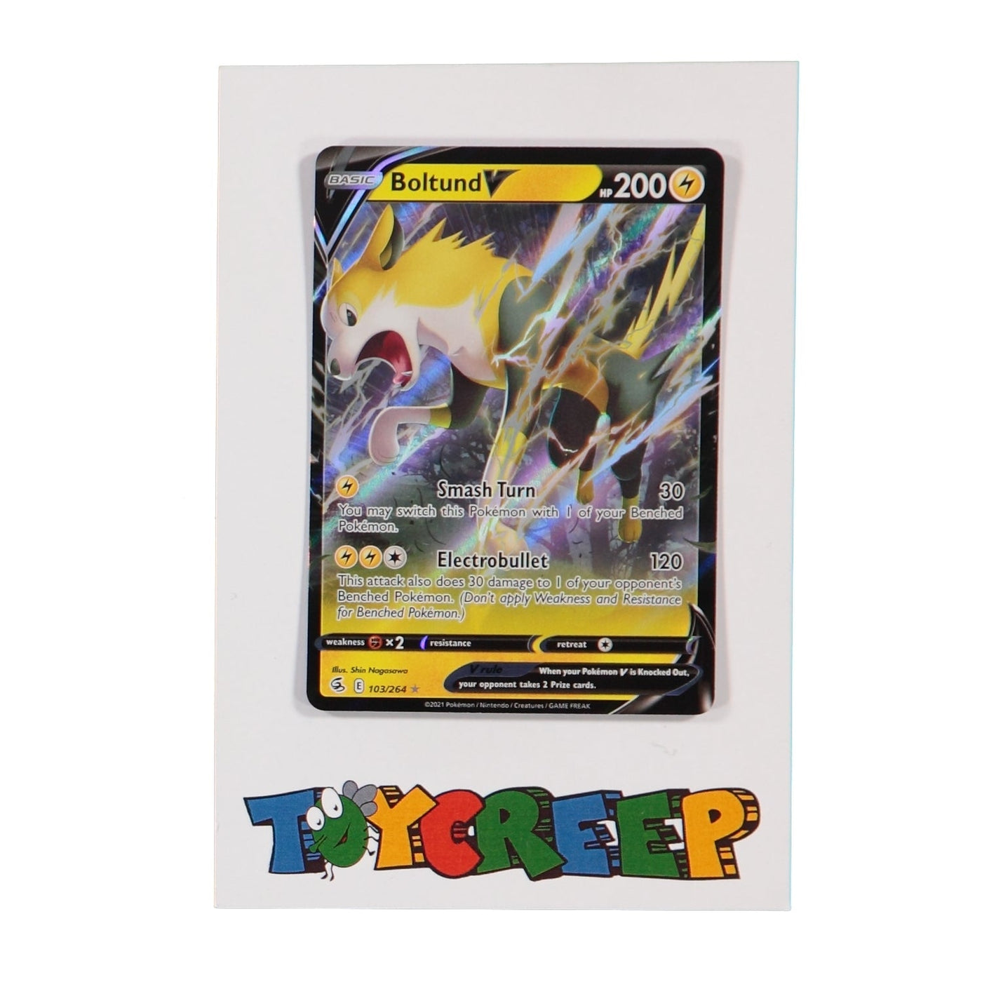 Pokemon TCG Fusion Strike 103/264 Boltund V Card