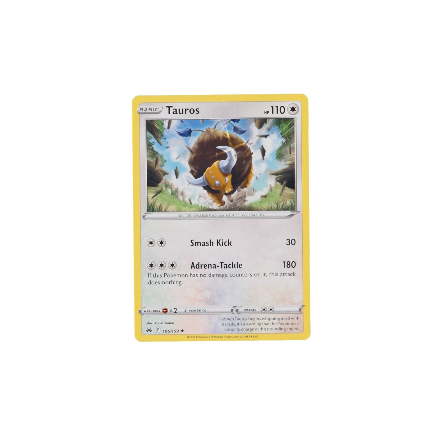 Pokemon TCG Crown Zenith 106/159 Tauros Card - stylecreep.com