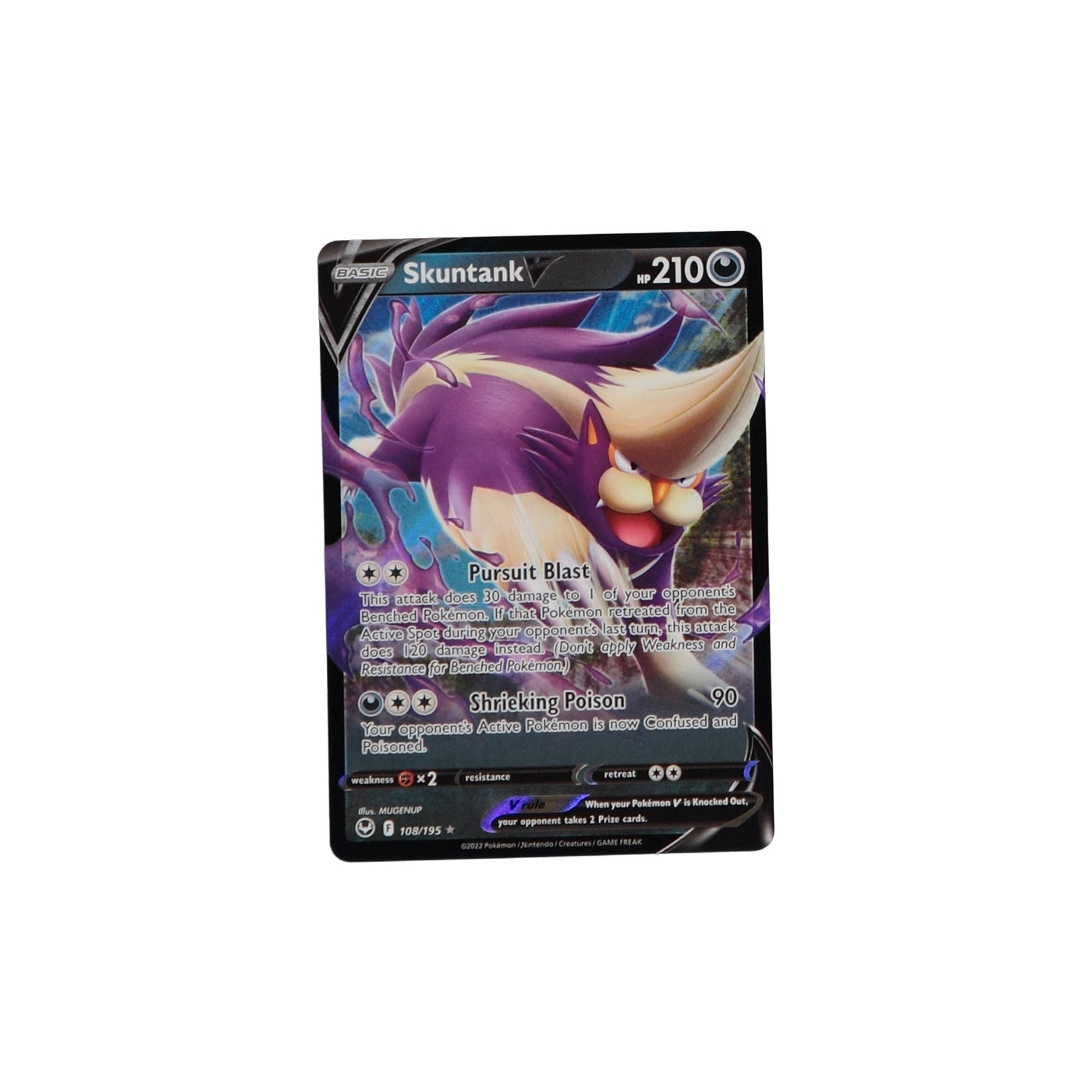 Pokemon TCG Silver Tempest 108/195 Skuntank V Card