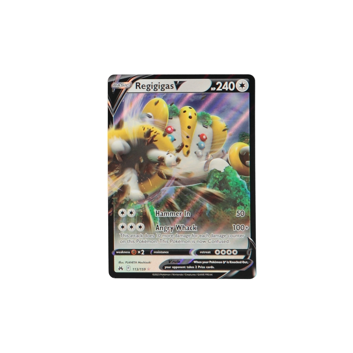 Pokemon TCG Crown Zenith 113/159 Regigigas V Card - stylecreep.com