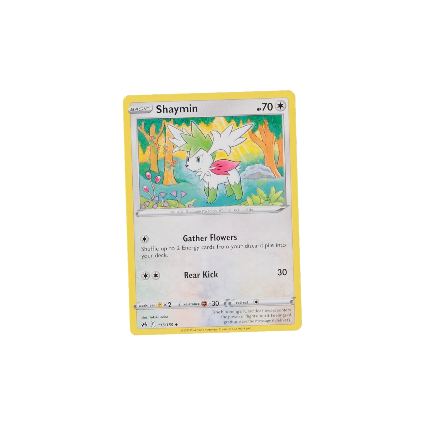 Pokemon TCG Crown Zenith 115/159 Shaymin Card