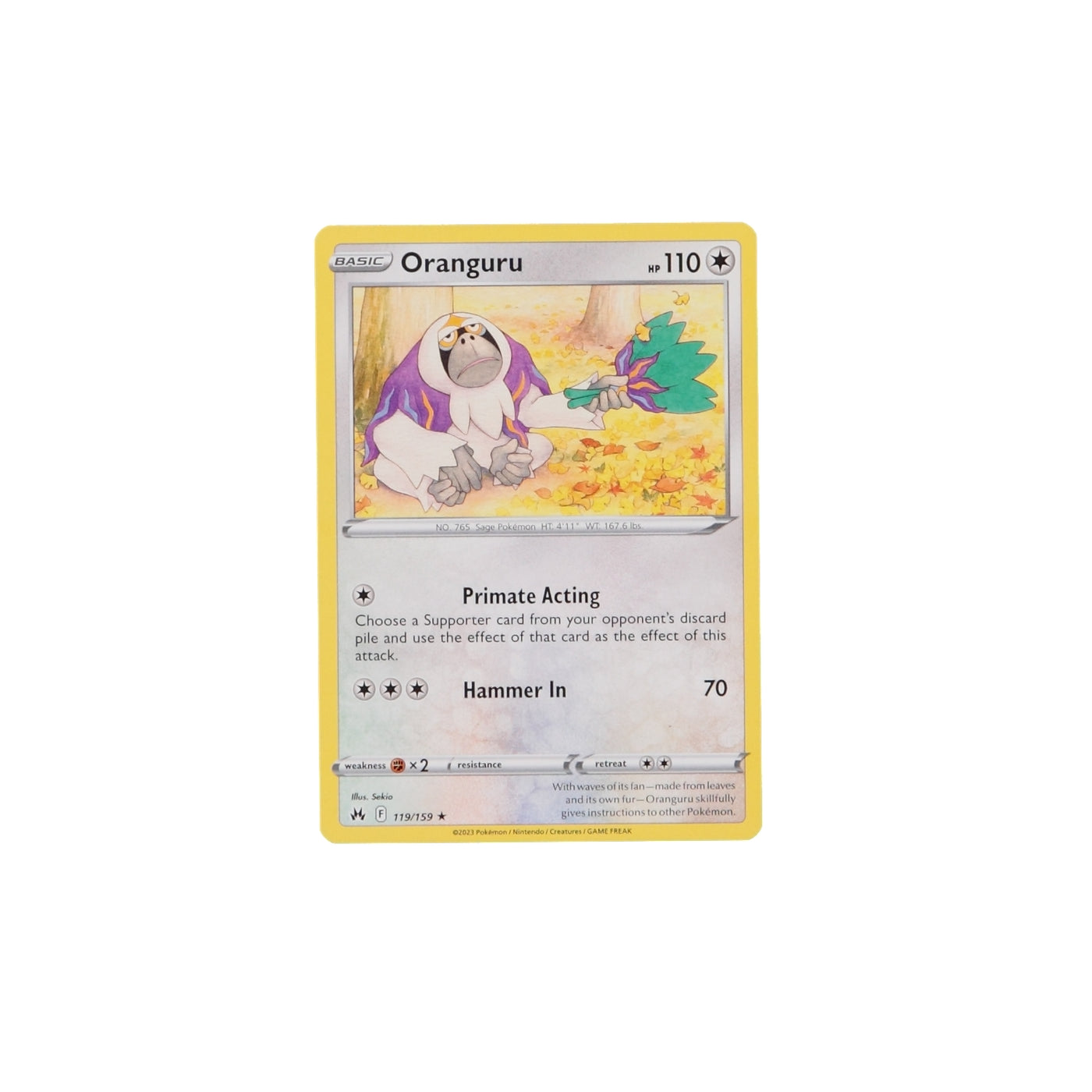 Pokemon TCG Crown Zenith 119/159 Oranguru Card - stylecreep.com