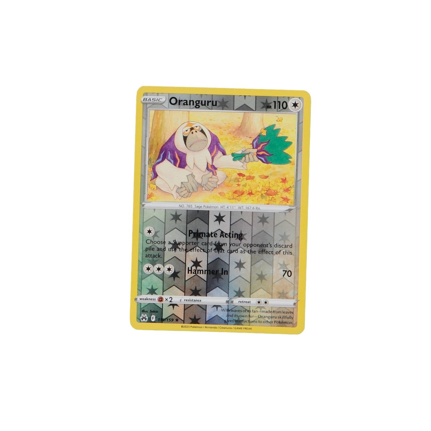 Pokemon TCG Crown Zenith 119/159 Oranguru Rev Holo Card - stylecreep.com
