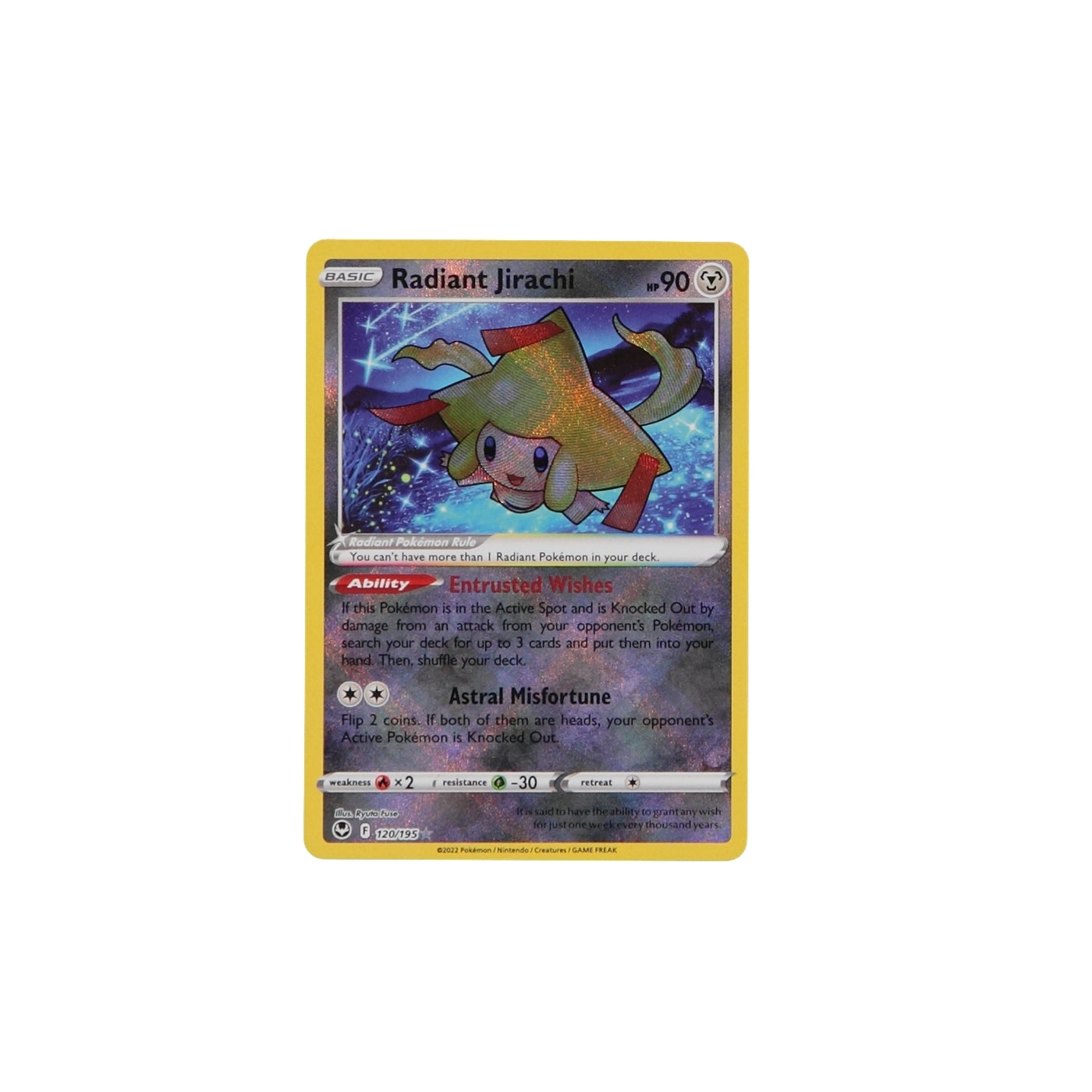 Pokemon TCG Silver Tempest 120/195 Radiant Jirachi Card - stylecreep.com