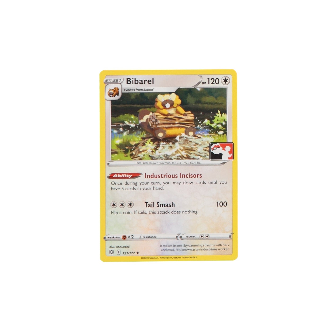 Pokemon TCG Prize Pack Card 121/172 Bibarel - stylecreep.com
