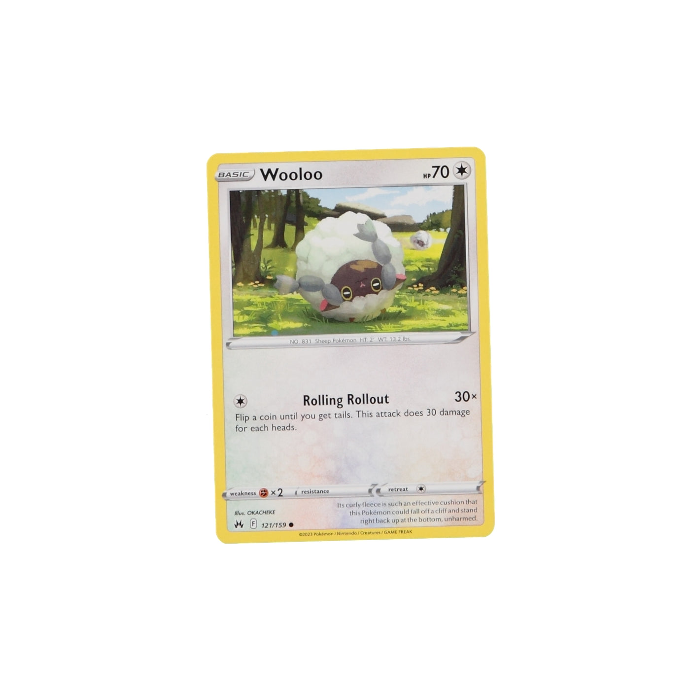 Pokemon TCG Crown Zenith 121/159 Wooloo Card