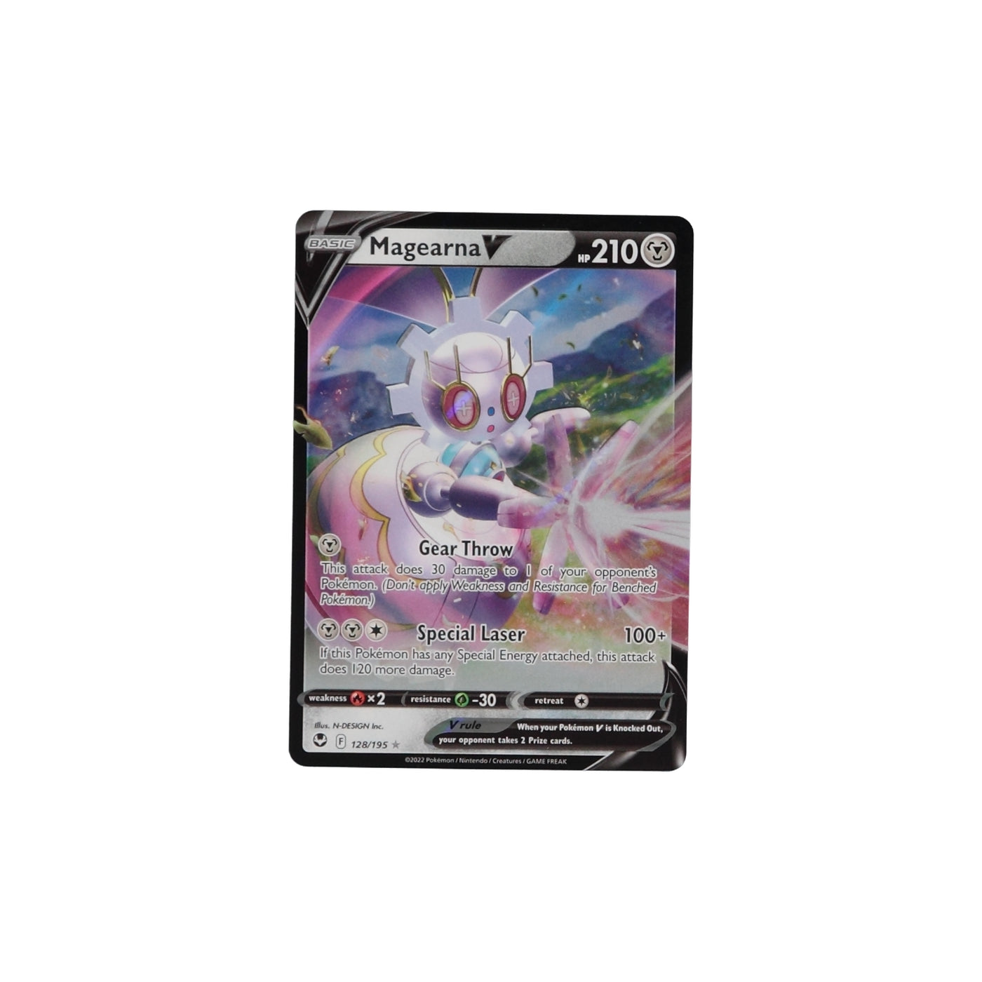 Pokemon TCG Silver Tempest 128/195 Magearna V Card