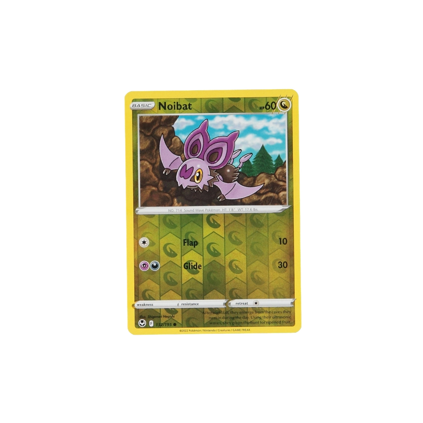 Pokemon TCG Silver Tempest 132/195 Noibat Rev Holo Card - stylecreep.com