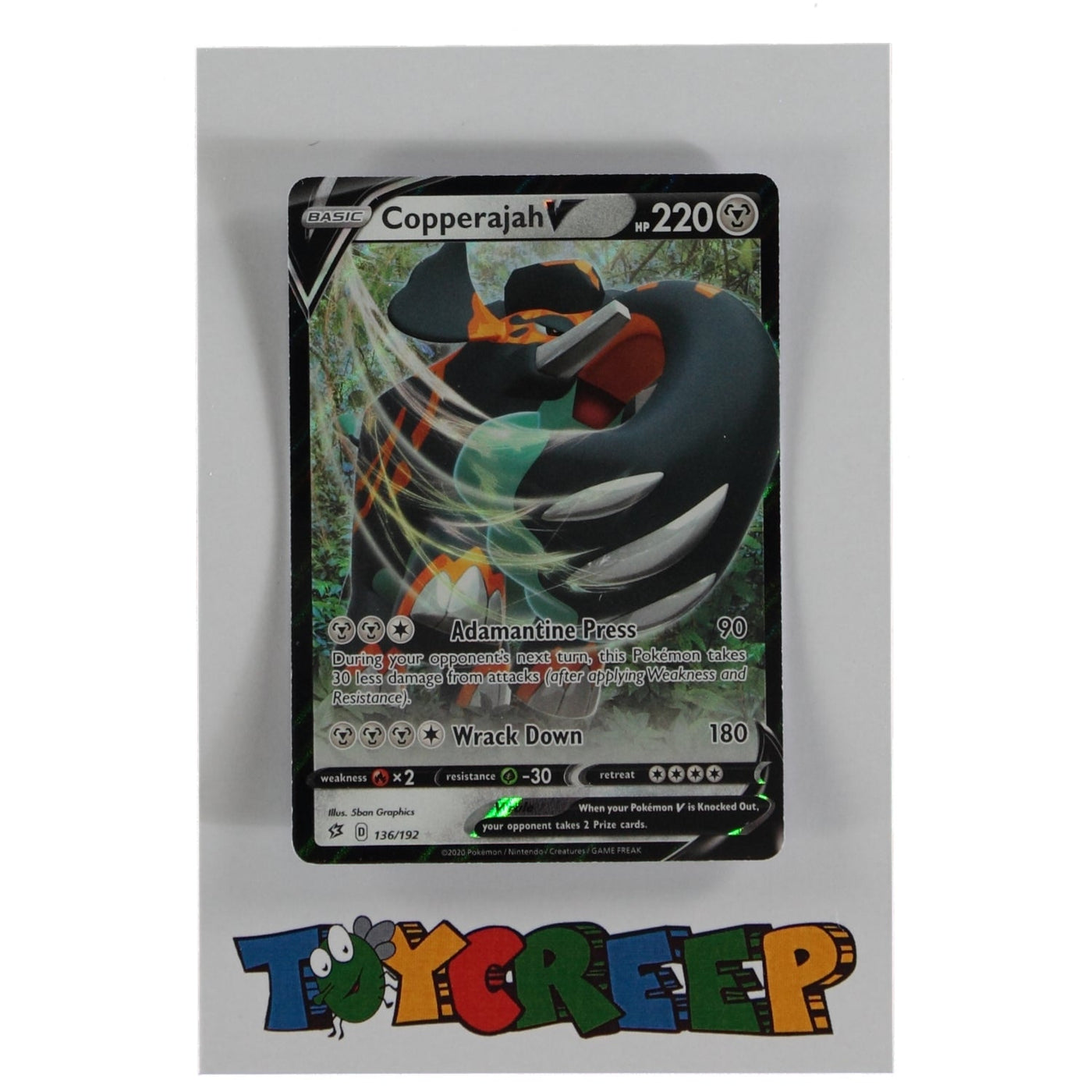 Pokemon TCG Rebel Clash 136/192 Copperjah V Card - stylecreep.com