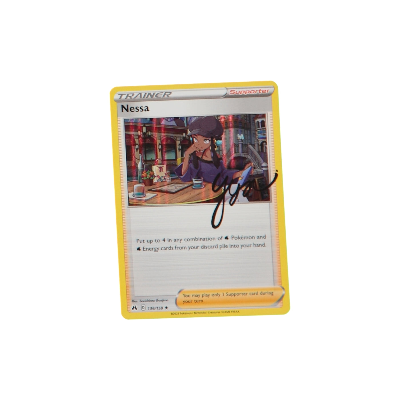Pokemon TCG Crown Zenith 136/159 Nessa Holo Card