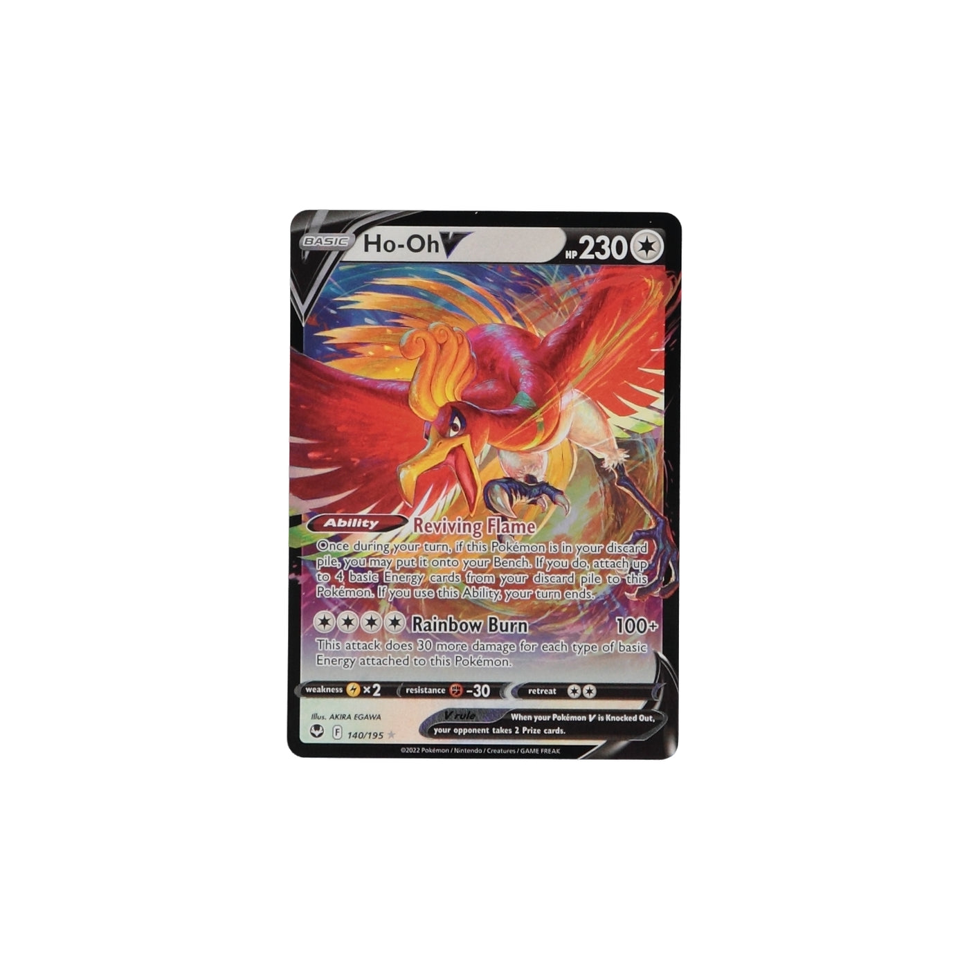 Pokemon TCG Silver Tempest 140/195 Ho-oh V Card