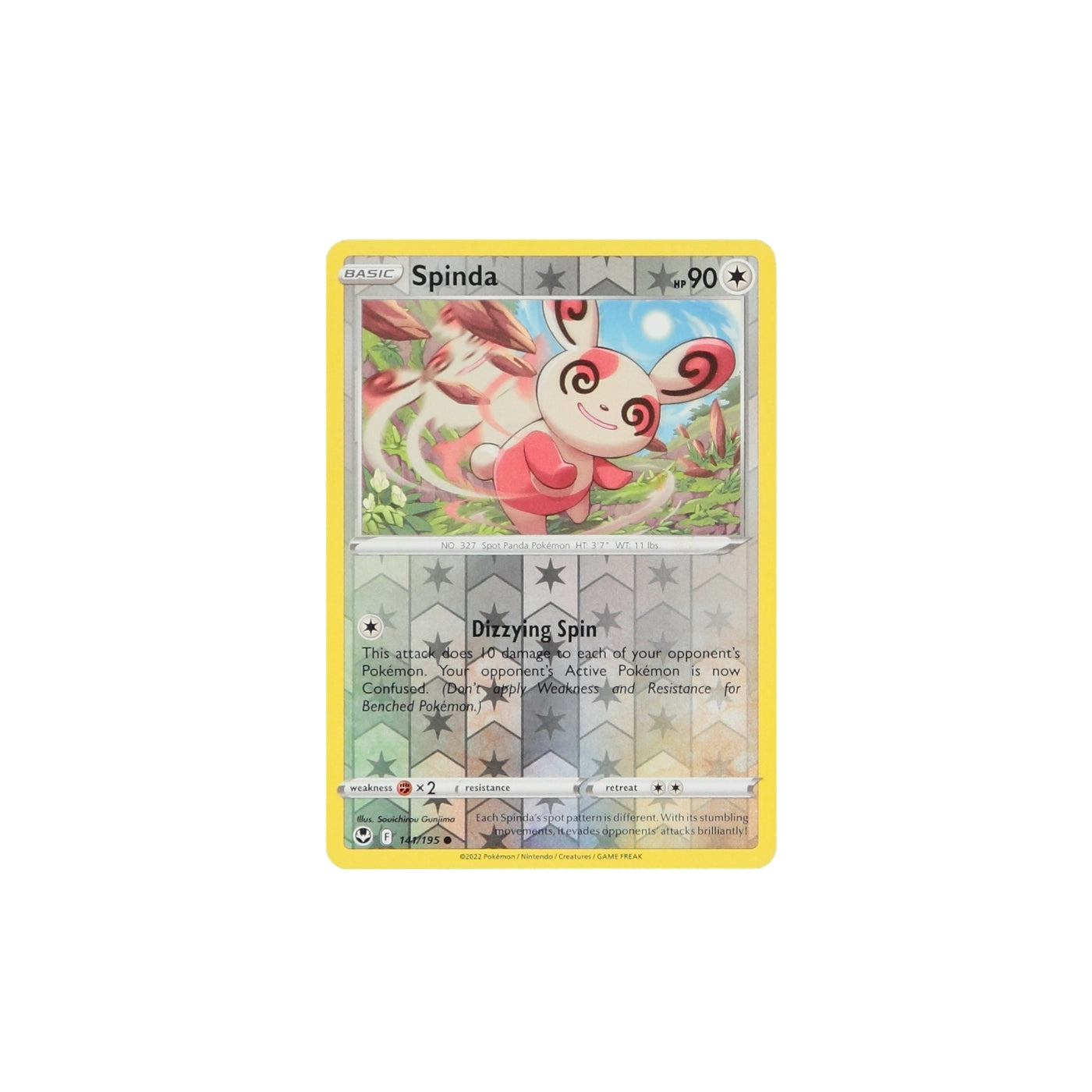 Pokemon TCG Silver Tempest 141/195 Spinda Rev Holo Card
