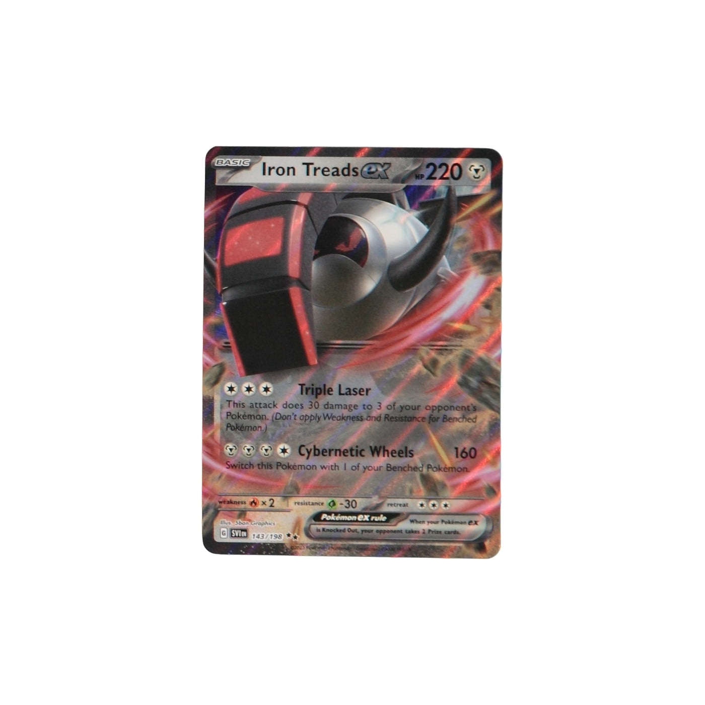 Pokemon TCG Scarlet & Violet 143/198 Iron Treads EX Card - stylecreep.com