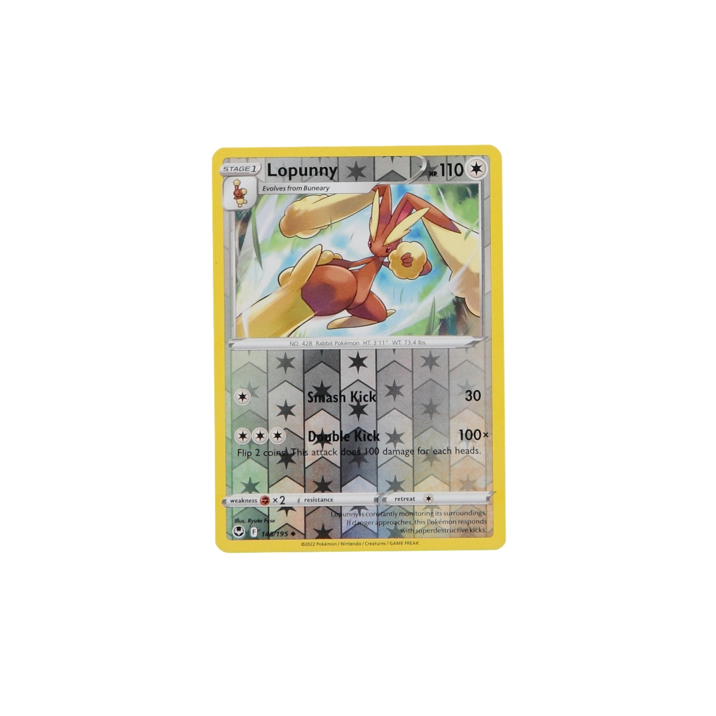 Pokemon TCG Silver Tempest 145/195 Lopunny Rev Holo Card - stylecreep.com