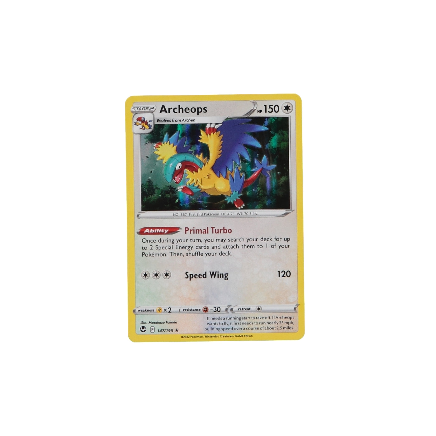 Pokemon TCG Silver Tempest 147/195 Archeops Holo Card - stylecreep.com