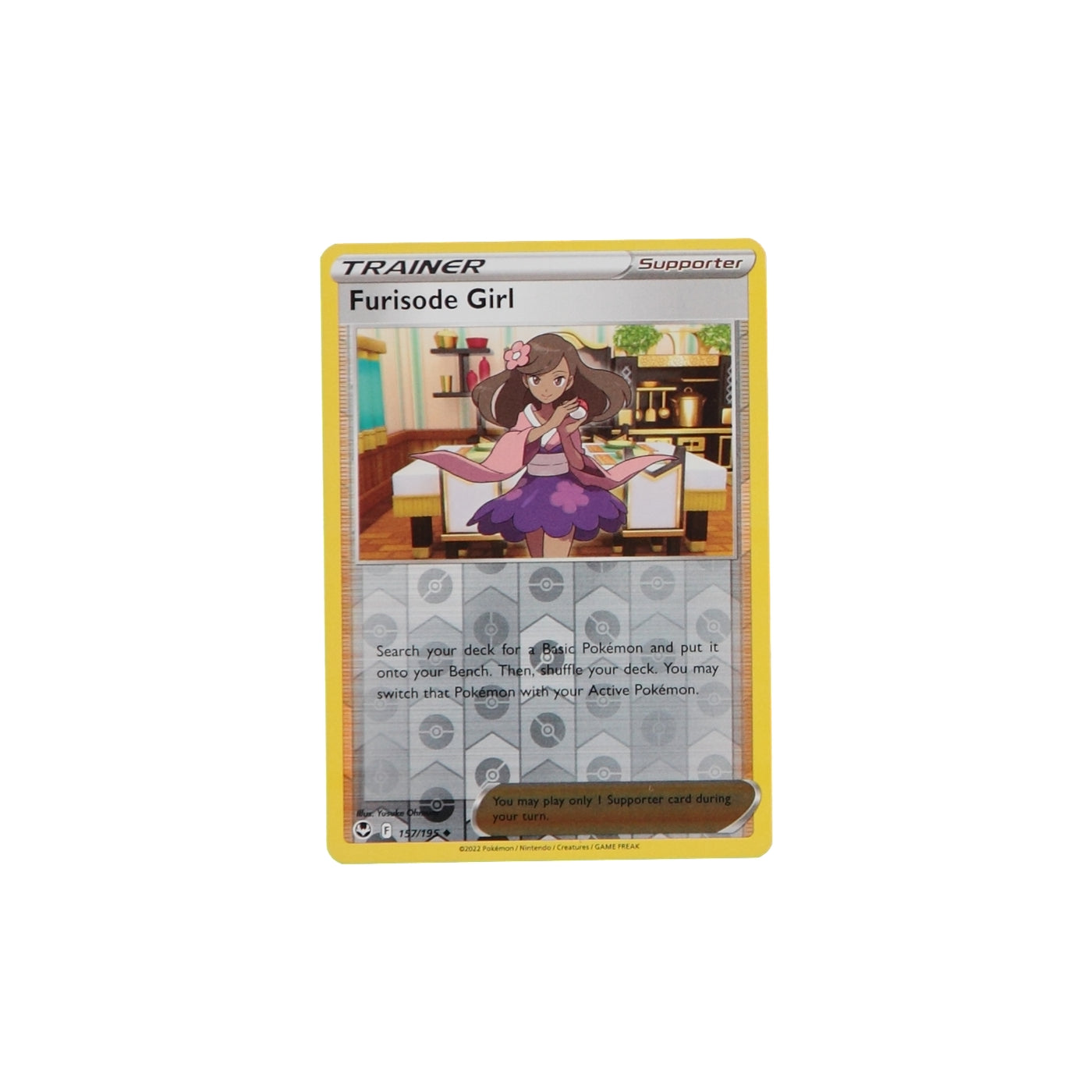 Pokemon TCG Silver Tempest 157/195 Furisode Girl Rev Holo Card - stylecreep.com