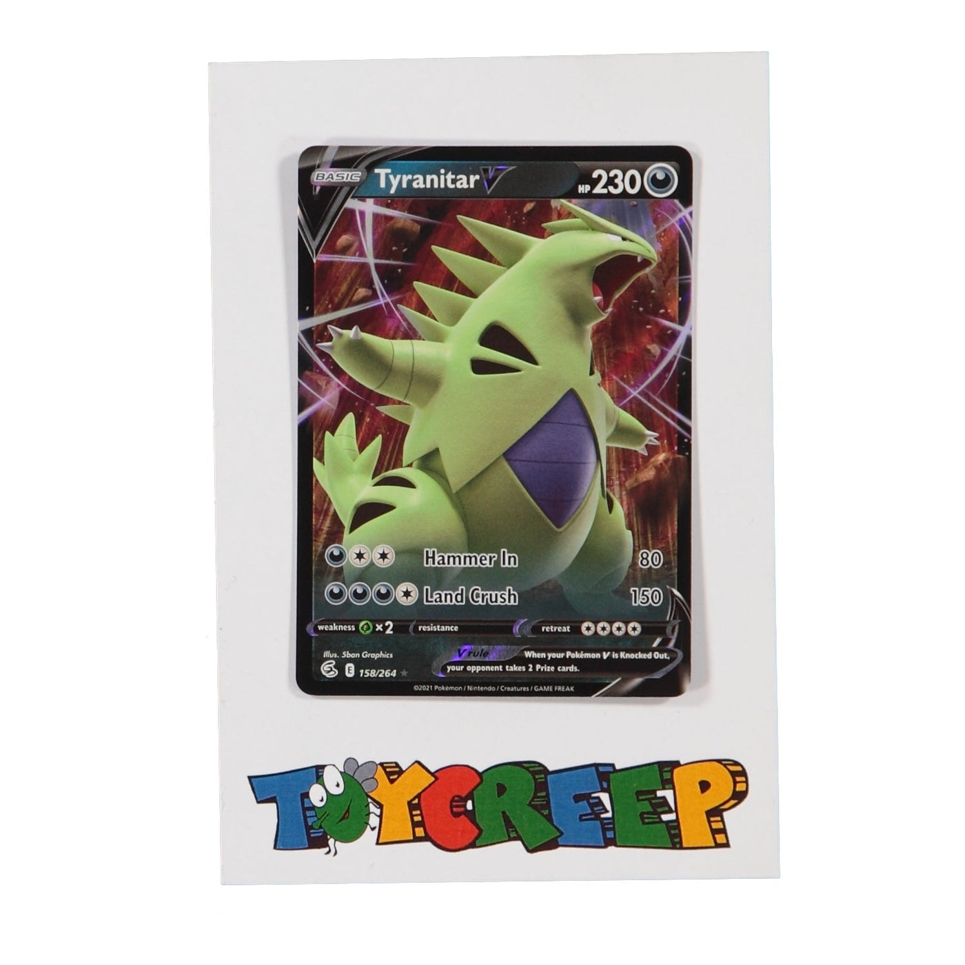 Pokemon TCG Fusion Strike 158/264 Tyranitar V Card - stylecreep.com