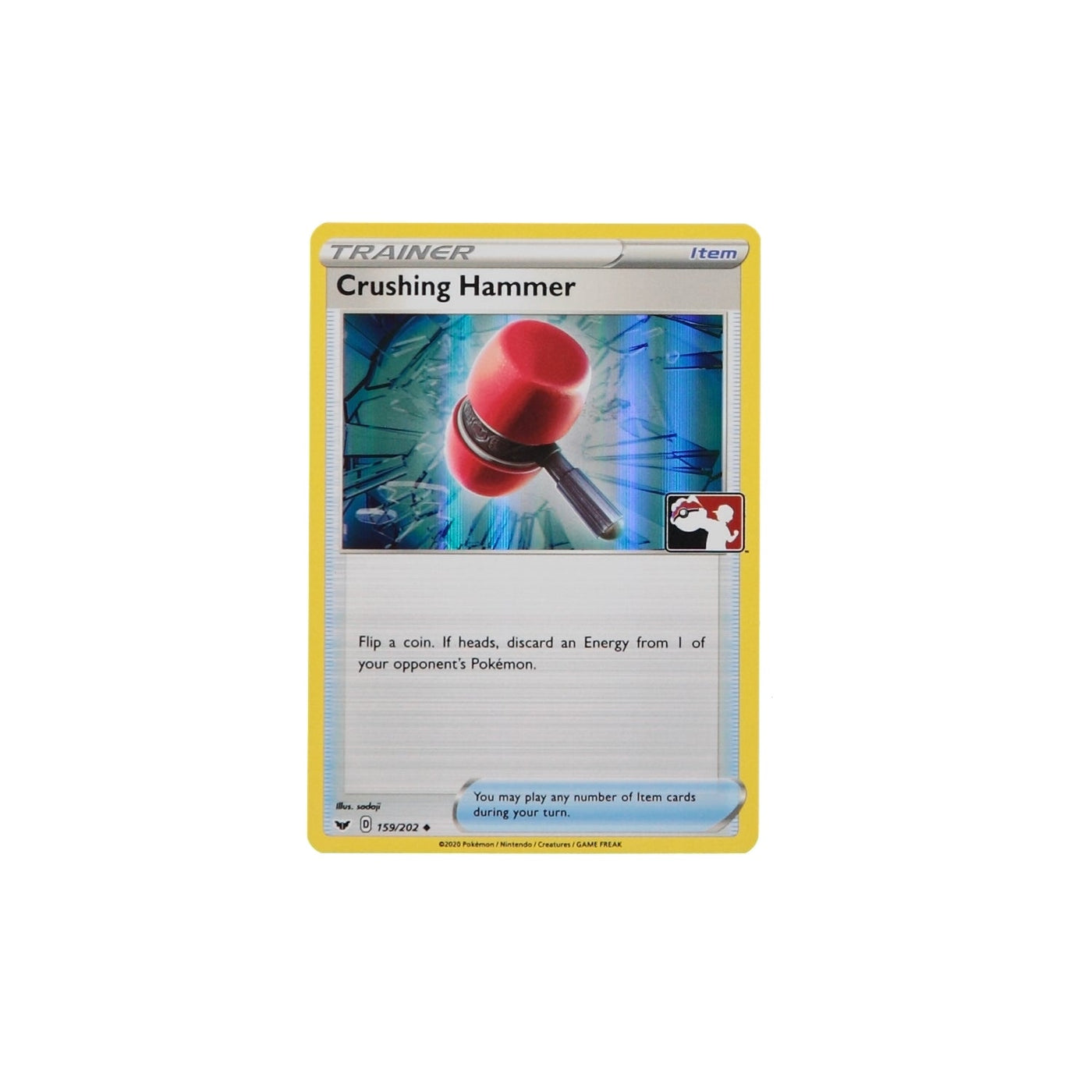 Pokemon TCG Prize Pack Card 159/202H Crushing Hammer Holo - stylecreep.com