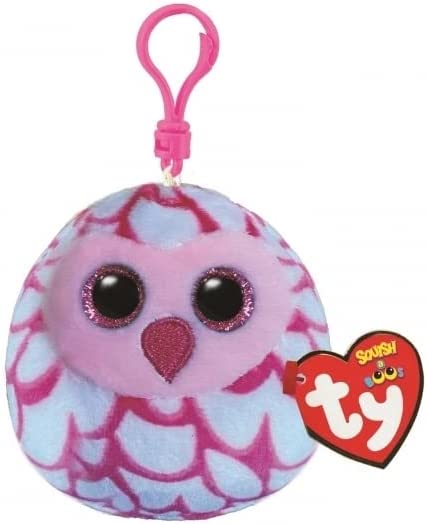 TY Squishy Beanie Key Clip Pinky Owl - stylecreep.com