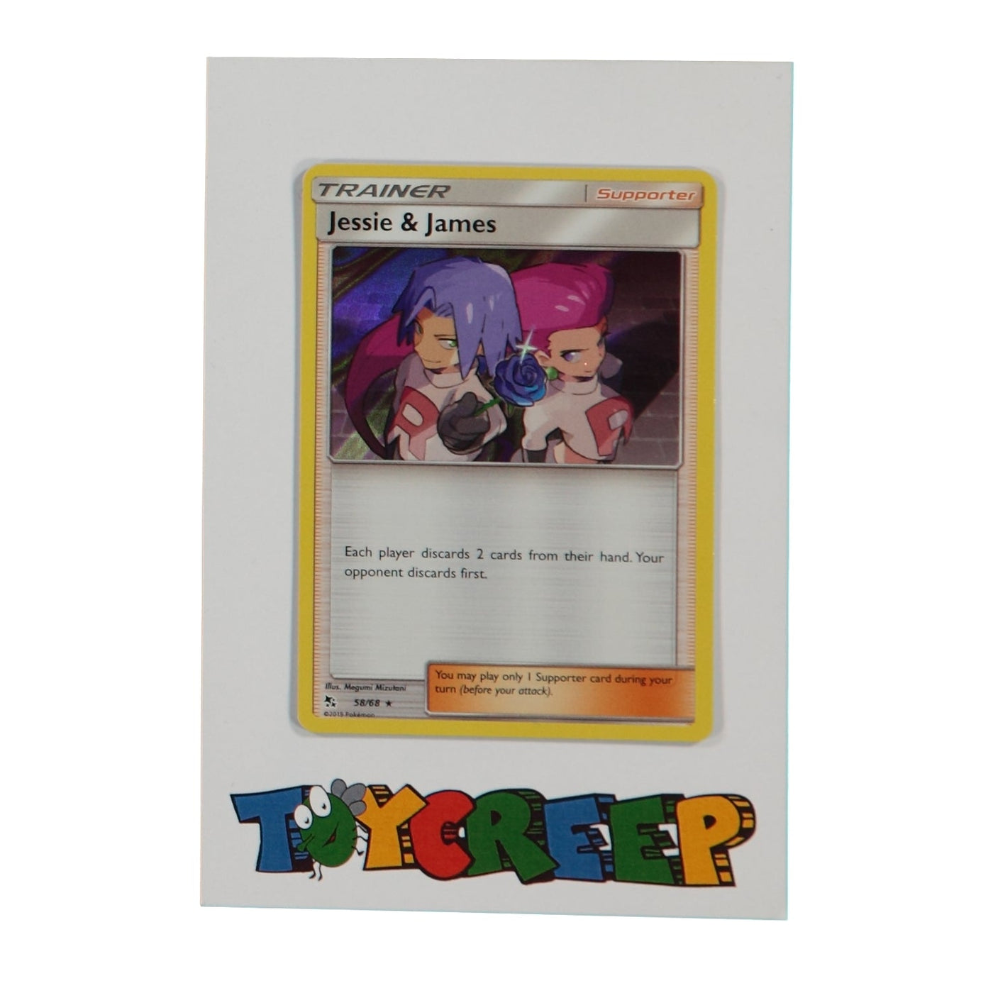 Pokemon TCG Hidden Fates 058/068 Jessie & James Trainer Holo Card - stylecreep.com