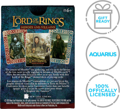 Aquarius Playing Cards - The Lord Of The Rings - Heroes & Villians