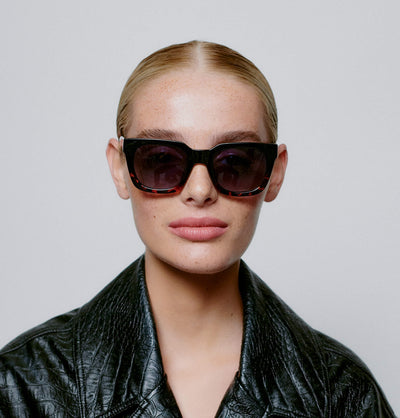 A Kjaerbede Sunglasses Nancy Black Demi Tortoise - stylecreep.com