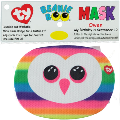 TY Beanie Boos Face Mask Owen Owl