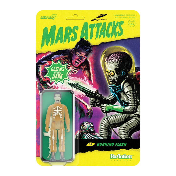 Super7 ReAction Action Figure - Mars Attacks - GITD Burning Flesh - stylecreep.com