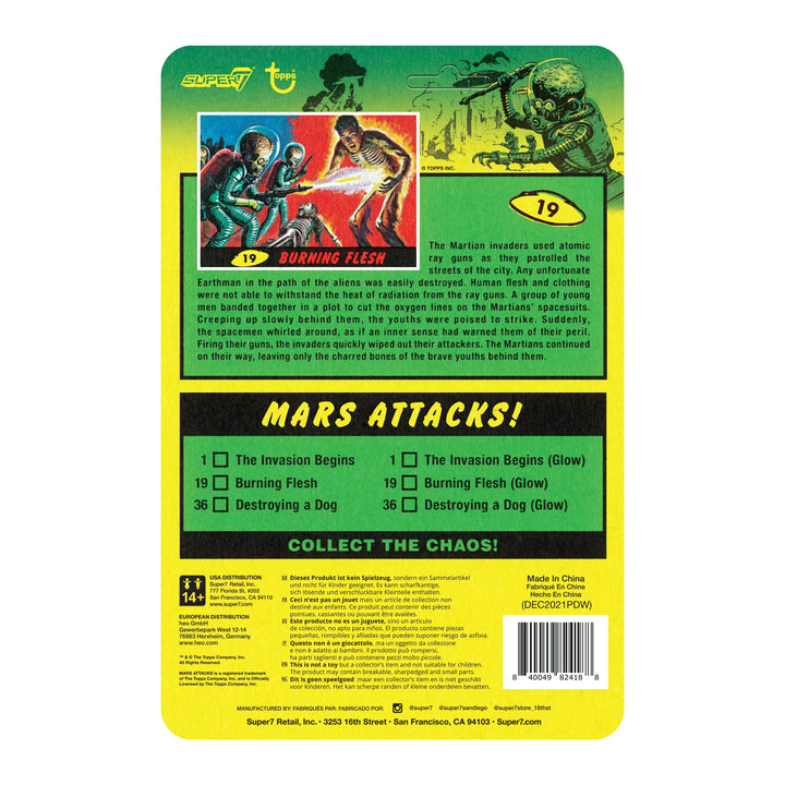 Super7 ReAction Action Figure - Mars Attacks - GITD Burning Flesh - stylecreep.com