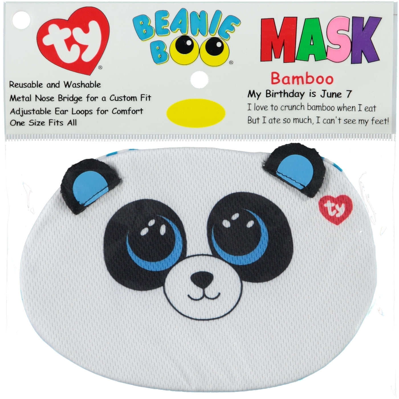 TY Beanie Boos Face Mask Bamboo Panda - stylecreep.com