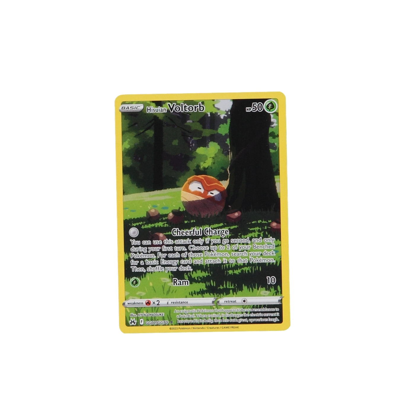 Pokemon TCG Crown Zenith GG01/GG70 Hisuian Voltorb Card - stylecreep.com