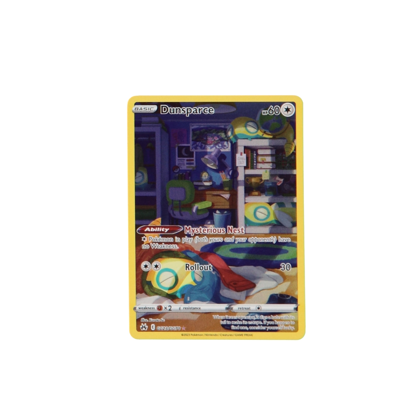 Pokemon TCG Crown Zenith GG23/GG70 Dunsparce Card