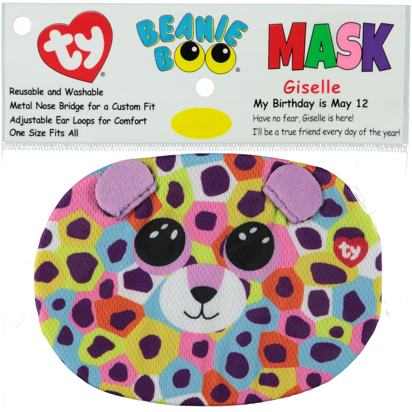 TY Beanie Boos Face Mask Giselle Leopard - stylecreep.com