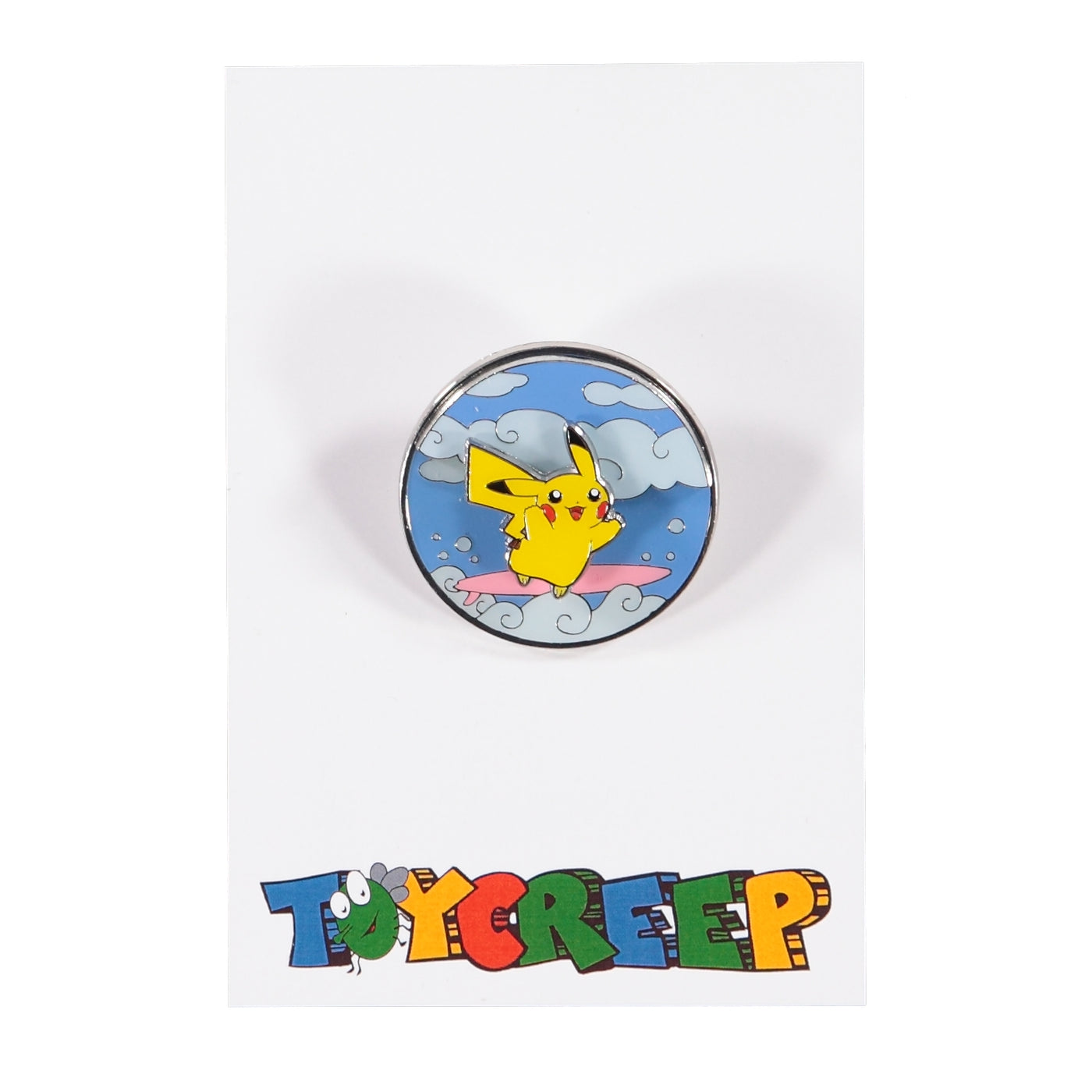 Pokemon TCG Celebrations 25th Anniversary Flying/Surfing Pikachu Pin Badge