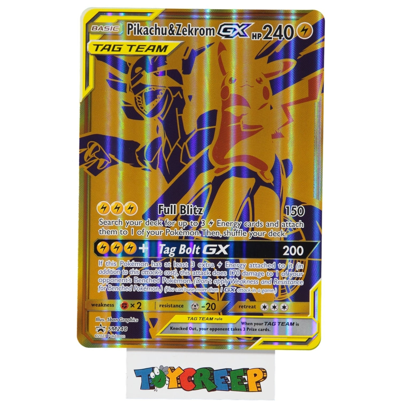 Pokemon TCG JUMBO SM248 Pikachu & Zekrom