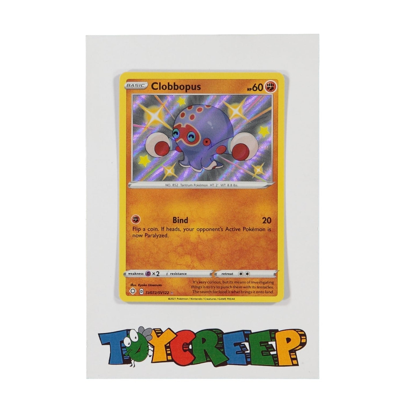Pokemon TCG Shining Fates SV072/SV122 Clobbopus Holo Card