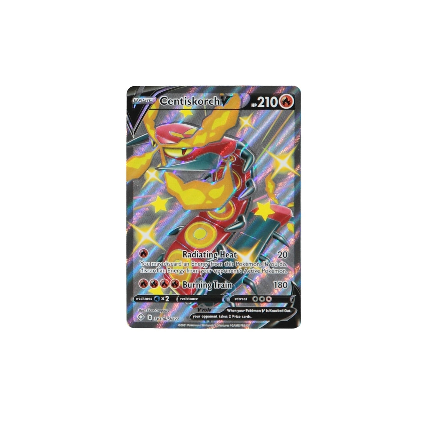 Pokemon TCG Shining Fates SV108/SV122 Centiskorch V Card